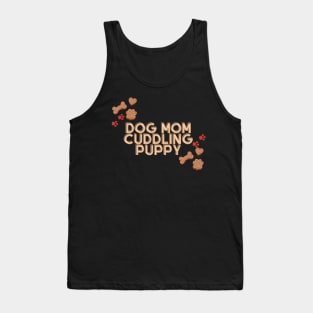 Dog Mom Cuddling Puppy Tank Top